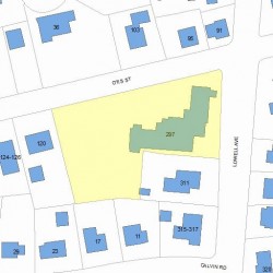 297 Lowell Ave, Newton MA  02460-1826 plot plan