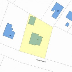 19 Fairmont Ave, Newton MA  02458-2505 plot plan