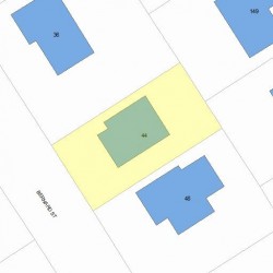 44 Bernard St, Newton MA 02461-1904 plot plan
