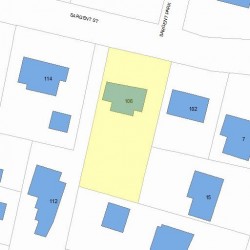106 Sargent St, Newton MA 02458-2344 plot plan
