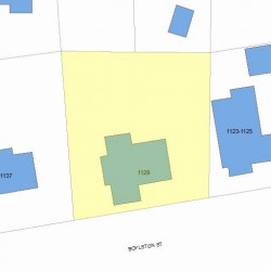 1129 Boylston St, Newton MA 02464-1014 plot plan