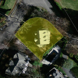 107 Hobart Rd, Newton MA  02459-1352 aerial view