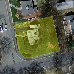46 Hickory Cliff Rd, Newton MA  02464-1209 aerial view
