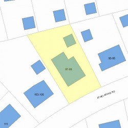 97 Athelstane Rd, Newton MA  02459-2422 plot plan