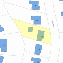 102 Garland Rd, Newton MA  02459-1710 plot plan