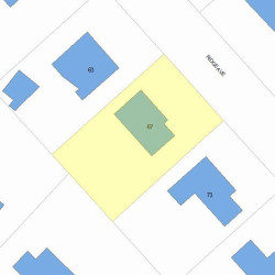 67 Ridge Ave, Newton MA  02459-2506 plot plan