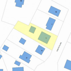 11 Concolor Ave, Newton MA  02458-2511 plot plan