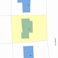 33 Verndale Rd, Newton MA 02461-2113 plot plan