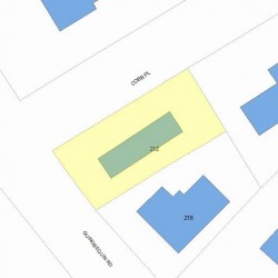 212 Quinobequin Rd, Newton MA 02468-1817 plot plan