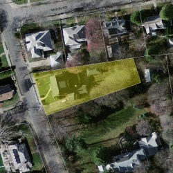 138 Cedar St, Newton MA  02459-1502 aerial view