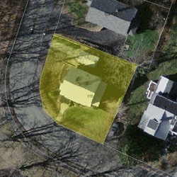 115 Waban St, Newton MA  02458-1412 aerial view