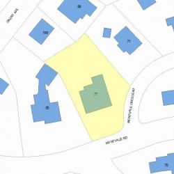 77 Montvale Rd, Newton MA  02459-1362 plot plan