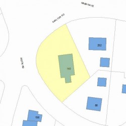 140 Carlton Rd, Newton MA  02468-1935 plot plan