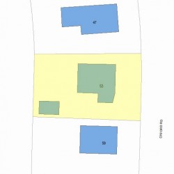 53 Oxford Rd, Newton MA 02459-2407 plot plan