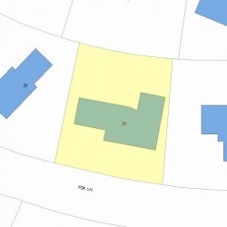21 Fox Ln, Newton MA  02459-3023 plot plan