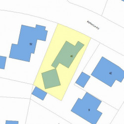 46 Berwick Rd, Newton MA  02459-2132 plot plan
