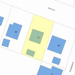 456 Crafts St, Newton MA 02465-1703 plot plan