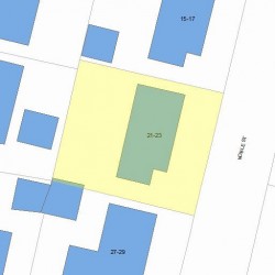 21 Noble St, Newton MA  02465-1015 plot plan