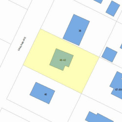 42 Oakland Ave, Newton MA  02466-1705 plot plan