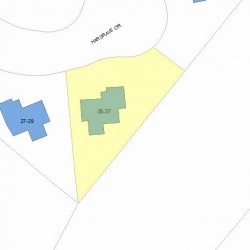 37 Hargrave Cir, Newton MA  02461-1108 plot plan