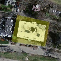 209 Commonwealth Ave, Newton MA aerial view