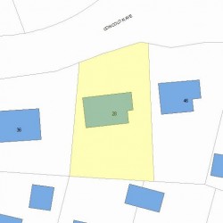 28 Concolor Ave, Newton MA  02458-2524 plot plan