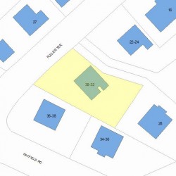 32 Fuller Ter, Newton MA 02465-1211 plot plan