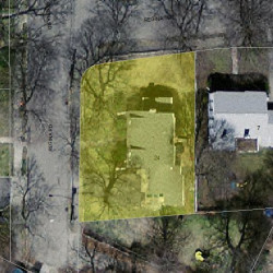 24 Regina Rd, Newton MA  02466-1421 aerial view
