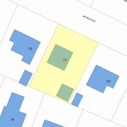 126 Jackson St, Newton MA 02459-2538 plot plan