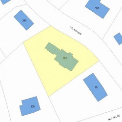355 Upland Ave, Newton MA  02461-2028 plot plan