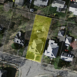 23 Winchester Rd, Newton MA  02458-1909 aerial view