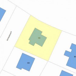 135 Fessenden St, Newton MA 02460-1131 plot plan