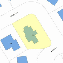 270 Mount Vernon St, Newton MA 02465-2521 plot plan
