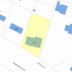 1481 Commonwealth Ave, Newton MA  02465-2831 plot plan