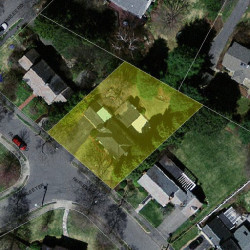 63 Fairlee Rd, Newton MA  02468-2040 aerial view