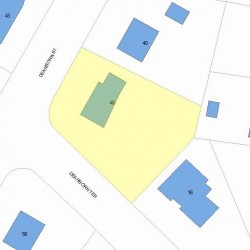 46 Dearborn St, Newton MA 02465-1534 plot plan