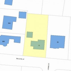 16 Ballard St, Newton MA  02459-1250 plot plan