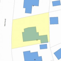 36 Tarleton Rd, Newton MA 02459-1733 plot plan