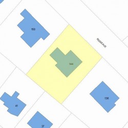 144 Ridge Ave, Newton MA  02459-2536 plot plan