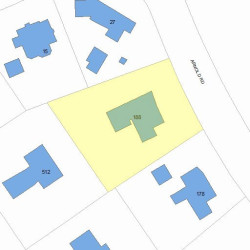 188 Arnold Rd, Newton MA 02459-3045 plot plan
