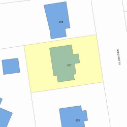 917 Chestnut St, Newton MA  02468-2335 plot plan
