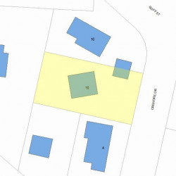 10 Crehore Dr, Newton MA  02462-1109 plot plan