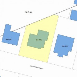 146 Washington Ave, Newton MA 02465-1026 plot plan
