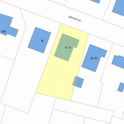 26 George St, Newton MA 02458-2309 plot plan