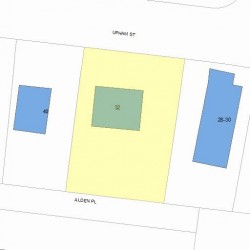 32 Upham St, Newton MA 02465-1520 plot plan