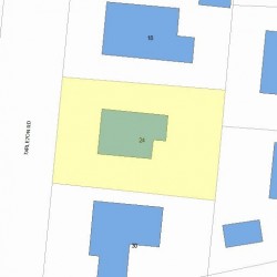 24 Tarleton Rd, Newton MA 02459-1733 plot plan