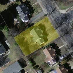 175 Christina St, Newton MA  02461-1915 aerial view