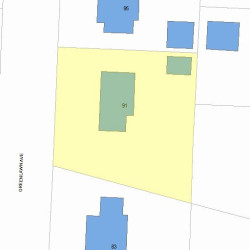 91 Greenlawn Ave, Newton MA  02459-1712 plot plan