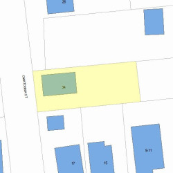 34 Owatonna St, Newton MA  02466-1411 plot plan