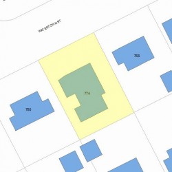 774 Watertown St, Newton MA 02460-1354 plot plan